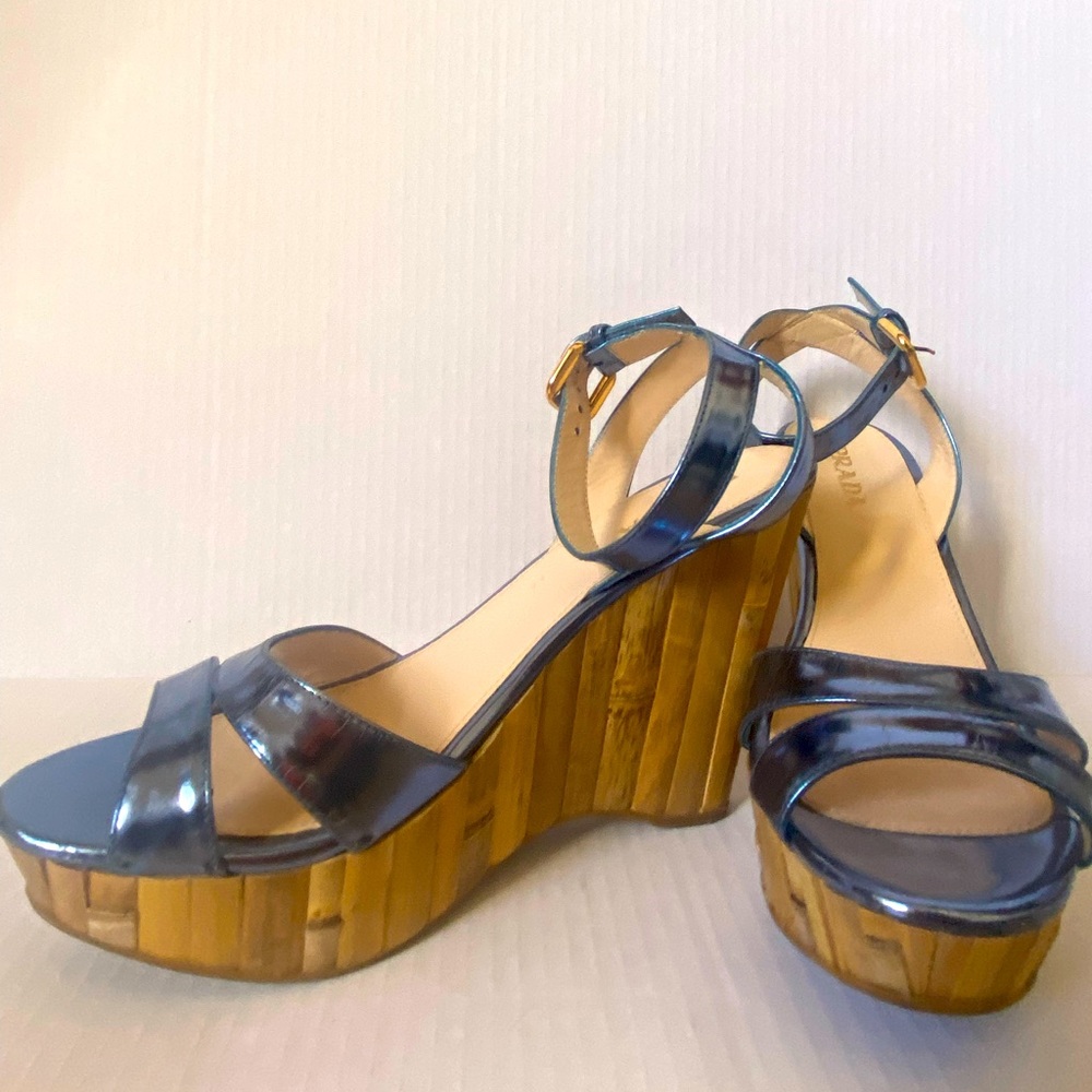 Prada bamboo wedge